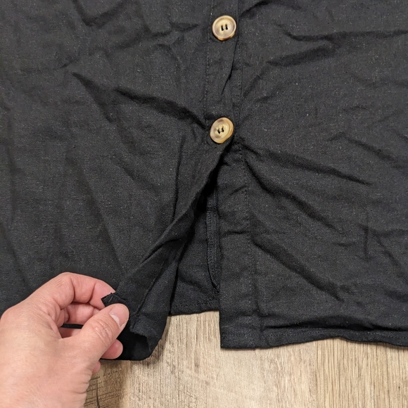 Cotton On Black Linen Blend Dress Spaghetti Strap - Picture 7 of 12